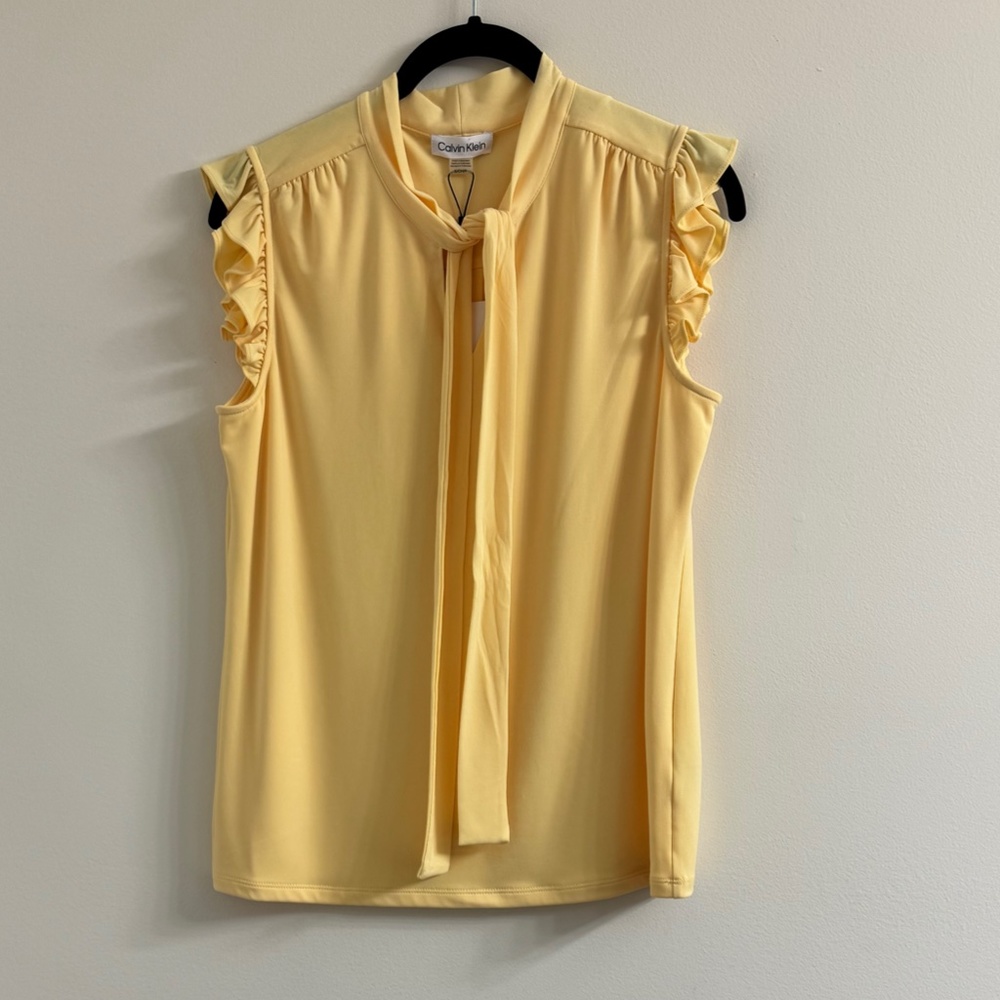 Calvin Klein Yellow Sleeveless Top